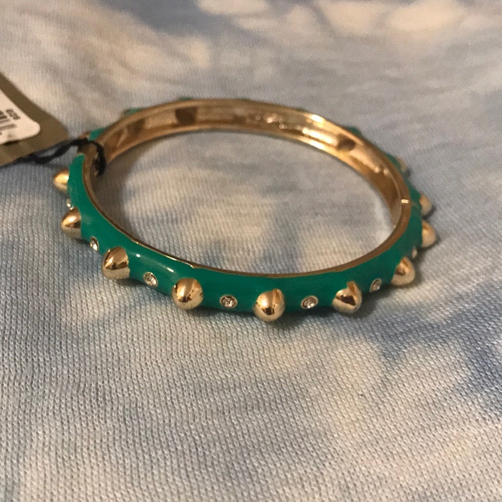Gold and Turquoise colored bangle bracelet